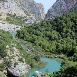Rio Guadalhorce atravesando el Caminito del Rey