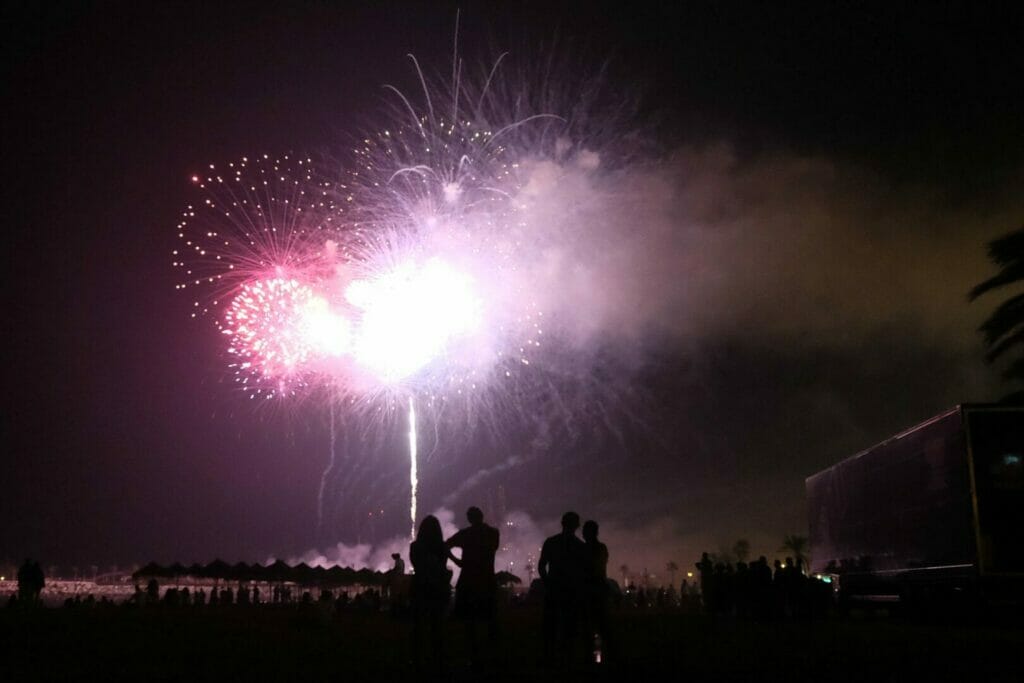 feux d'artifice de la Foire de Malaga 2023