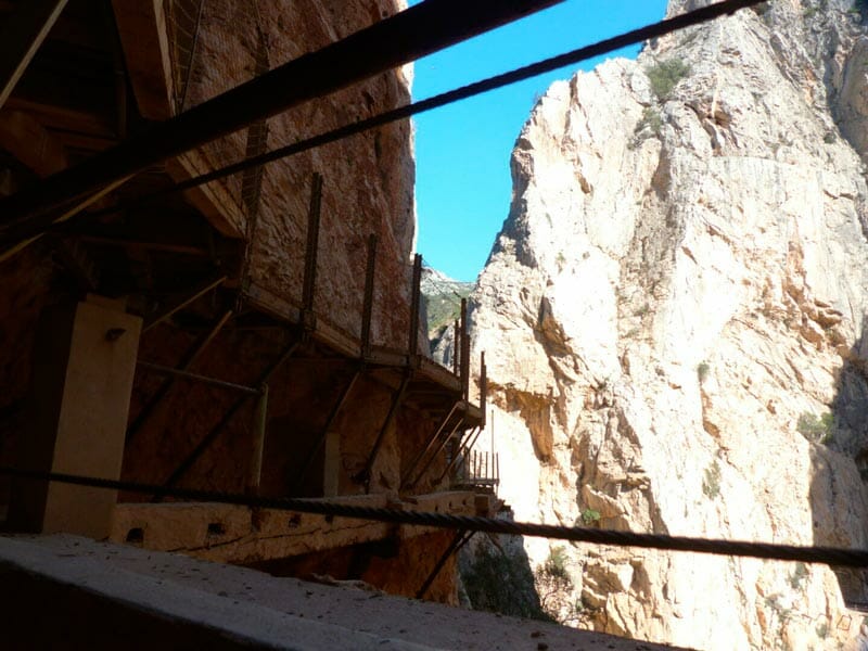 Alter und neuer Weg des Caminito del Rey