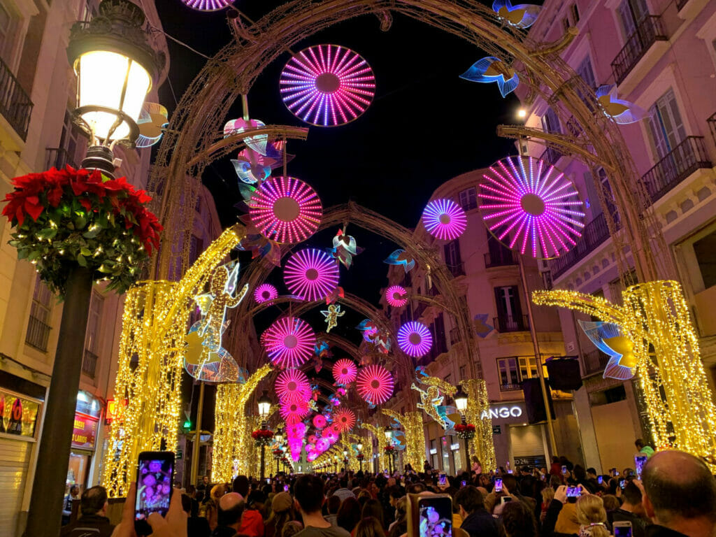 Christmas lights in Malaga