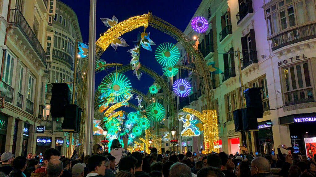 Lumières de Noël à Malaga