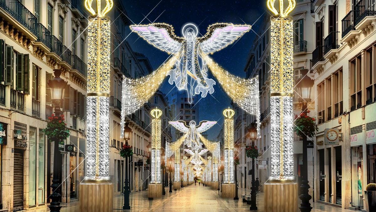 See Málaga Christmas lights from Gibraltar and from Costa del Sol
