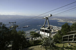 paisaje teleférico gibraltar