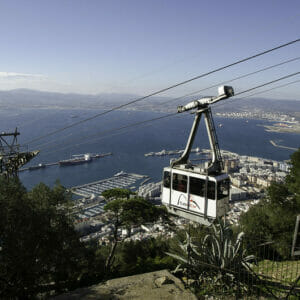 paisaje teleférico gibraltar