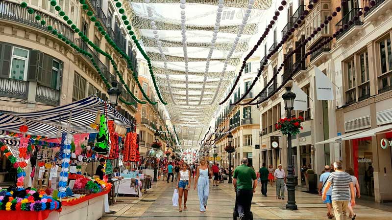 Die Malaga-Messe in der Calle Larios