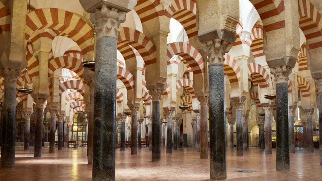 Parts of the Mosque of Cordoba: the Forest of Columns