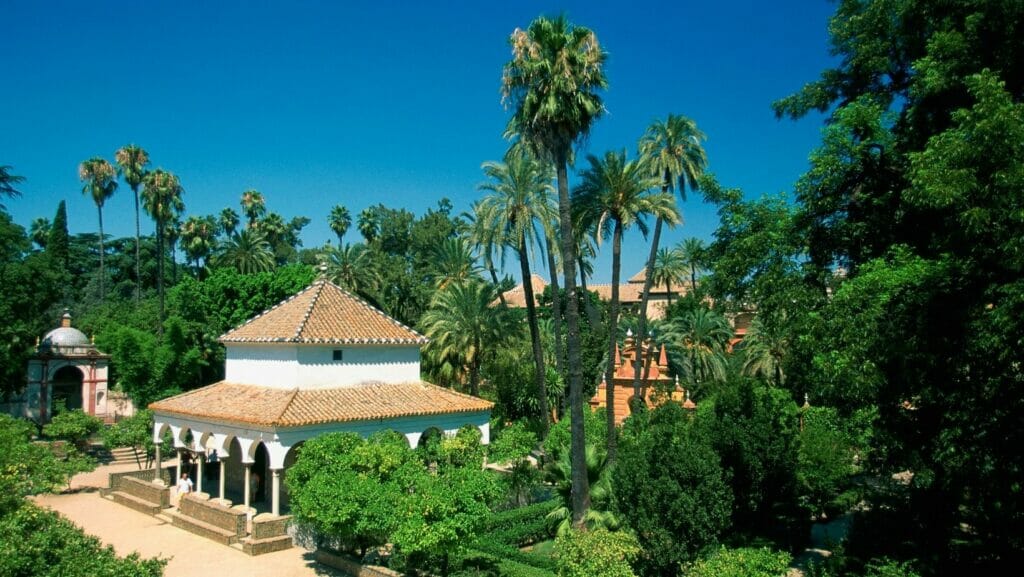 Der echte Alcázar von Sevilla: Was man in Sevilla sehen sollte 4 Der Pavillon Karls V. in den Gärten