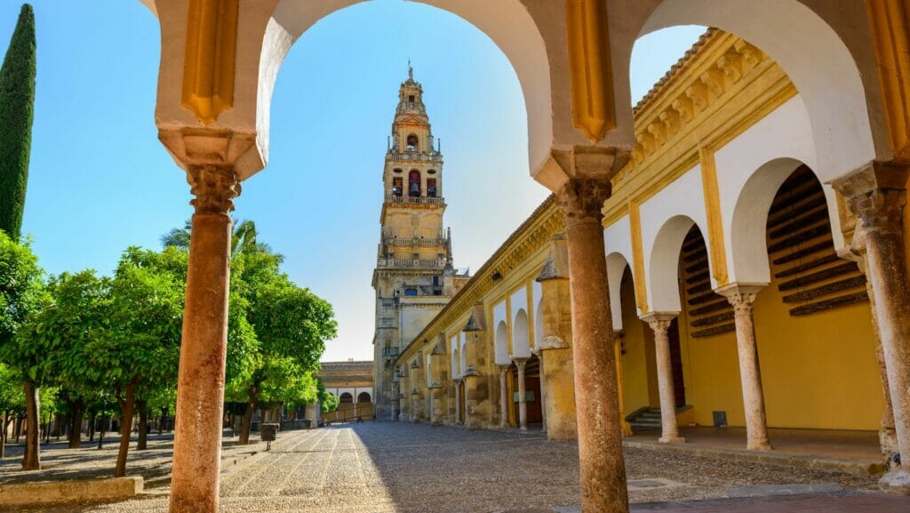 Parts of the Mosque of Cordoba: the courtyard