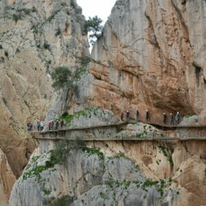 caminito del rey with children