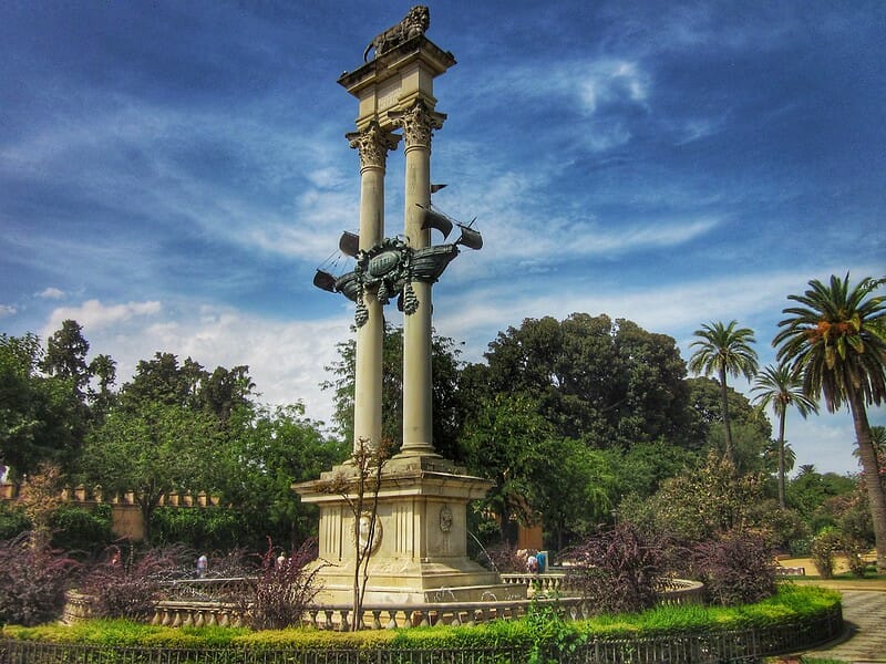 cristobal colon monument murillo gardens