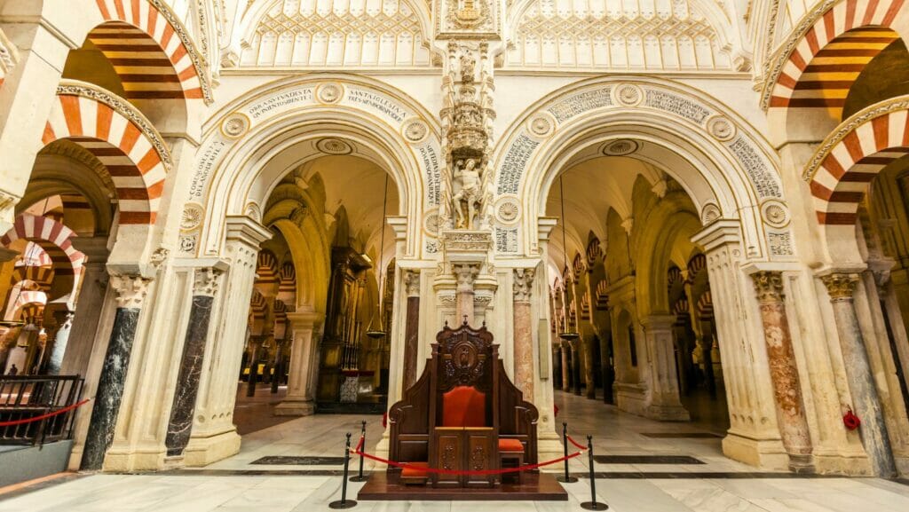 interior of the cordoba mosque