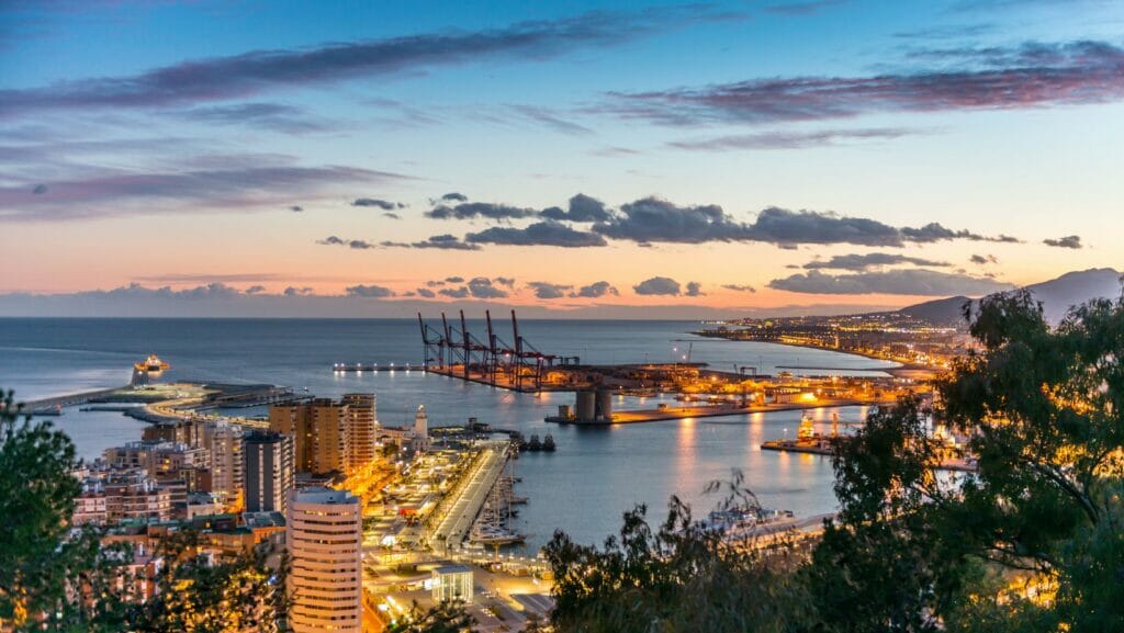 atardecer en malaga