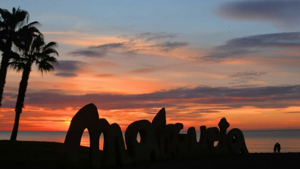 atardecer malaga malagueta