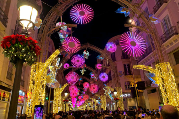 Weihnachtsbeleuchtung in Málaga