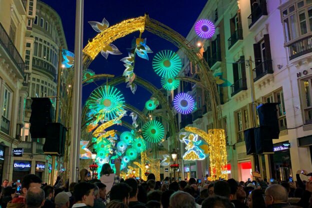 Christmas lights in Malaga