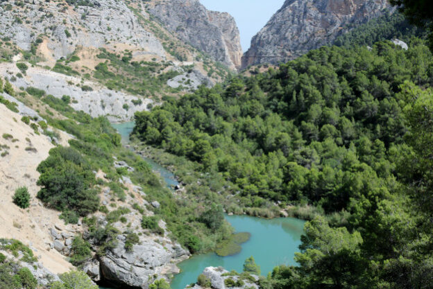 The Guadalhorce River crossing the Caminito del Rey