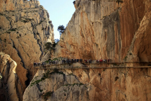 Die Fußgängerbrücke des Caminito del Rey